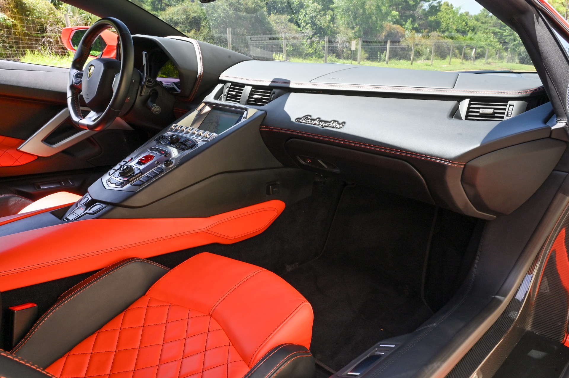 Lamborghini Aventador Orange Interior