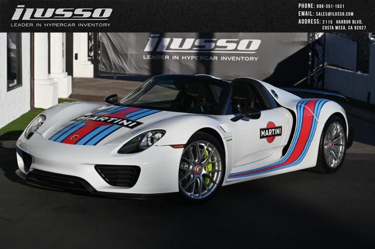 Used 2015 Porsche 918 Spyder Weissach with the Martini Racing Livery for sale Sold at Ilusso in Costa Mesa CA