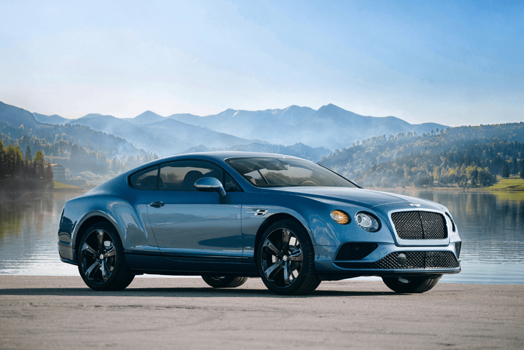 Blue Bentley Continental GT supercar